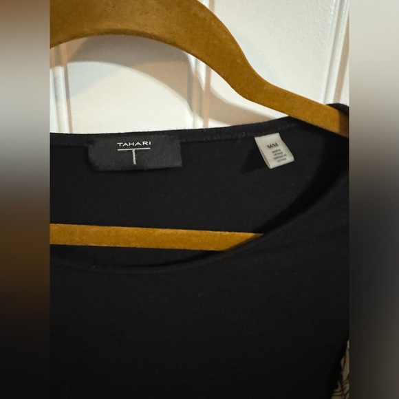 Tahari Black and White Zebra Sleeve Blouse - Picture 5 of 7